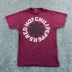Y2K Red Hot Chili Peppers Shirt Mens Medium Red Maroon Asterisk Logo 2012 RHCP